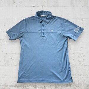 Web.com Tour Travis Mathew Golf Polo Shirt Mens M Blue